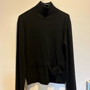 Valentino Cashmere 100% Classic Black Turtleneck Sweater